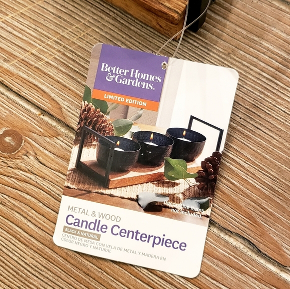 Industrial Metal & wood candle centerpiece - Picture 7 of 9